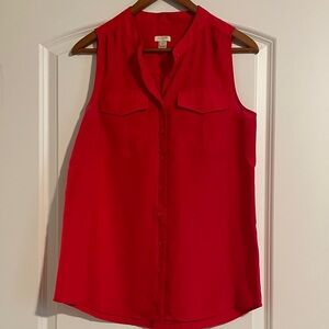 3/$15 or 5/$20 J. Crew Red Sleeveless Button-Down Blouse